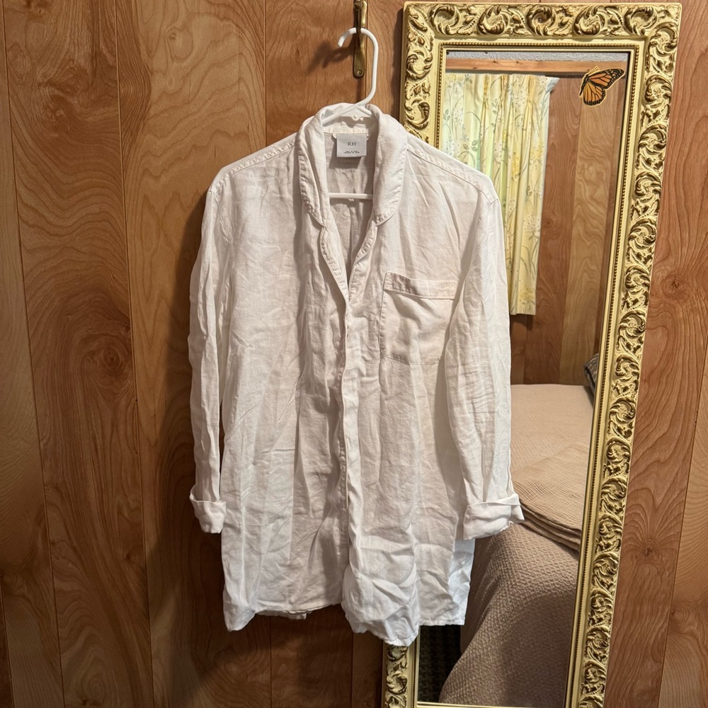 Restoration Hardware Linen Pajama Shirt